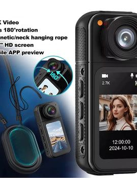 Thumb Action Camera Mini 2.7K Sport Cameras Pocket Cam Instant 180°Angle WIFI Moto Recorder megnetic Attraction Bracket Camera