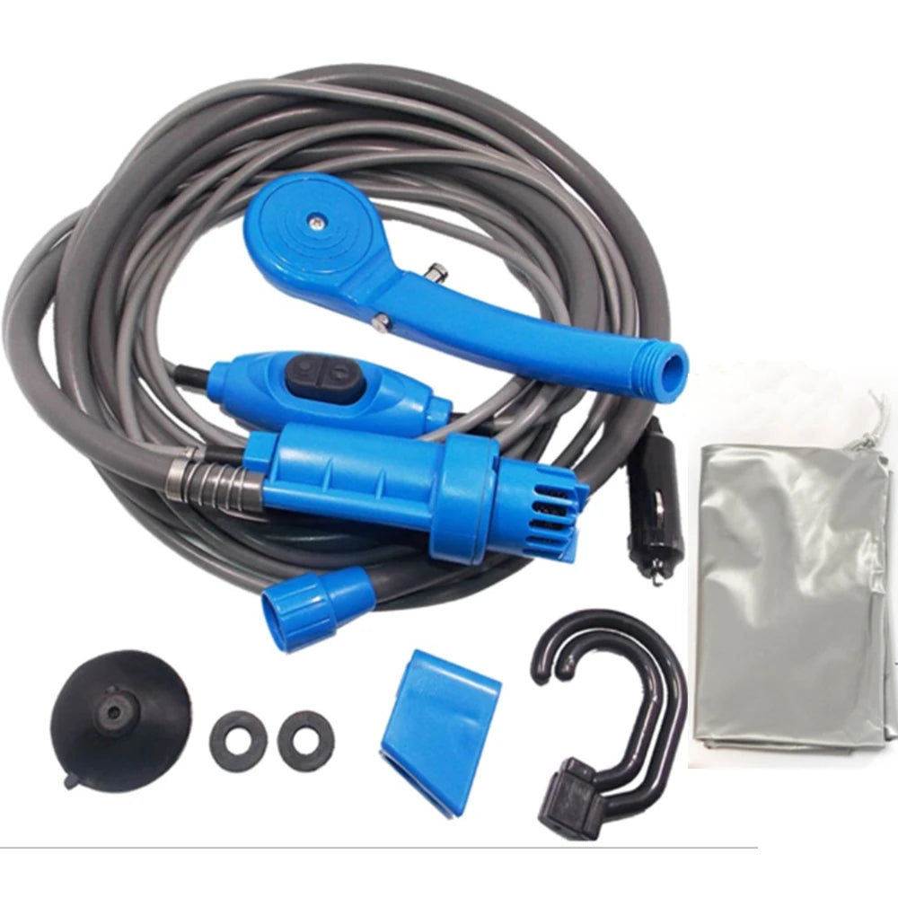 Portable 12V Camping Shower Pump Kit for Car Travel
