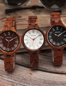 Watches Wood Ladies Quartz Wristwatches Luxury Brand High Quality Mother's Day