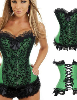 Christmas Womens Steampunk Gothic Corset Bustier Steel Boned Halloween Corset Bustier Overbust Corselet Waist Trainer Shaper