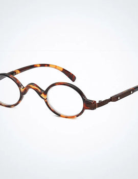 Small Round Reading Glasses Metal with Plastic Combination Frame Eyewear Stylish High Quality Readers +1.0 to +4