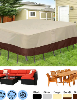 HEAVY DUTY Outdoor Furniture Cover for garden table Patio Waterproof Rain Cover for Sofa Table Chair Snow Wind-Proof Anti-UV