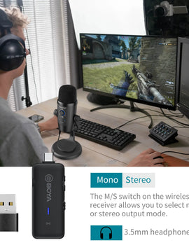 BY-PM500W Desktop Wireless USB Microphone for PC Smartphone Android iPhone Mac Windows Youtube Recording Streaming Gaming
