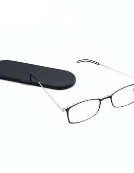 Thin Blue Light Blocking Reading Glasses Eyeglasses Men Women Portable Glasses Farsightedness With Phone Case +3.5+4