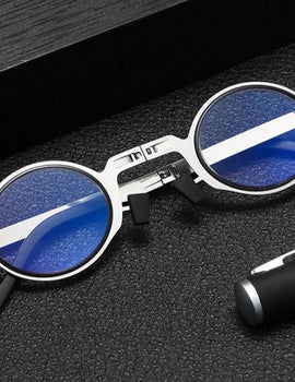 Metal Round Oval Square Presbyopia Folding Reading Glasses Men Anti-Blue Light Blocking Reader Computer Eyeglasses Frame