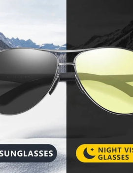 Photochromic Polarized Aviation Driving Sunglasses for Men and Women UV400
