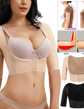 Back Support Upper Arm Shaper Post Surgical Slimming Underwear Compression Sleeves Posture Corrector Tops Shapewear for Women