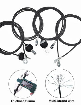 1.4M-5M Gym Cable Wire Rope Heavy Duty Steel Replacement Parts for Home Gym Fitness Cable Pulley Accessories Dia 5mm