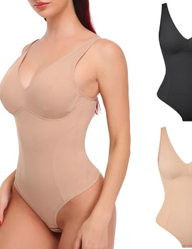 Women's Slimming Underwear Bodysuit Jumsuit Body Shaper Waist Trainer Corset Shapewear Top with Padded Bra Postpartum Recovery