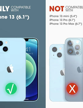 For iPhone 13 Case 6.1 inch (2021 Release) UB Style Premium Hybrid Protective Bumper Case Clear Back Cover Case