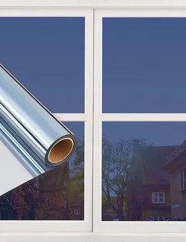 One Way Mirror Window Privacy Film Daytime Anti UV Sun Blocking Heat Control Reflective Window Tint for Home Office Living Room