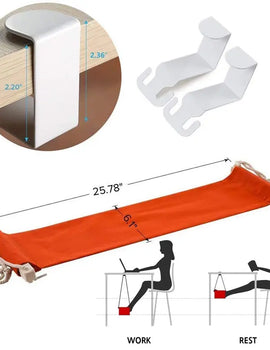 Canvas Foot Rest Desk Hammock, Mini Office, Under Desk Foot Rest Stand, Adjustable Desk Feet Hammock