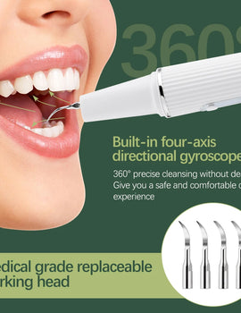 Ultrasonic Dental Calculus Remover Electric Dental Tooth Stone Remover LED Teeth Plaque Scaler Tartar Eliminator Stains Cleaner