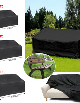 Waterproof Chair Cover, Garden Park Patio Outdoor Benches Furniture Sofa Rain and Dust Protector, 2 Seats, 3 Seats, 4 Seats