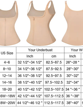 Waist Trainer Under bust Cincher Corset Vest Tummy Control Neoprene Body Shaper Back Support Girdle Shapewear