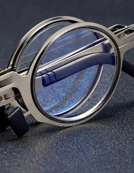 Metal Round Folding Reading Glasses Men Blue Light Computer Grade Glasses Narrow Eyeglasses Frame For Men gafas +3.5