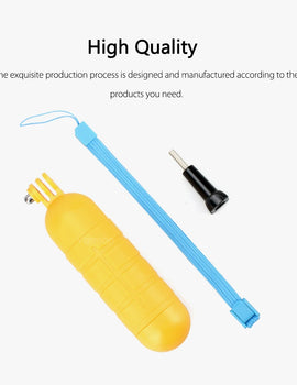 for Go Pro Accessories Yellow Water Floating Grip Monopod Handle Tripod For Gopro Hero 11 10 9 8 7 6 5 4 for Dji action