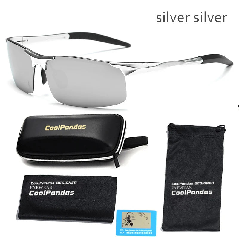 Aluminum Magnesium Polarized Aviation UV400 Driving Sunglasses for Men Outdoor Sport Glasses