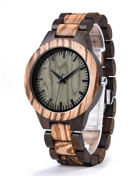 Vintage Green Dial Wood Watches Environmental Watch Wooden Watch Custom Logo
