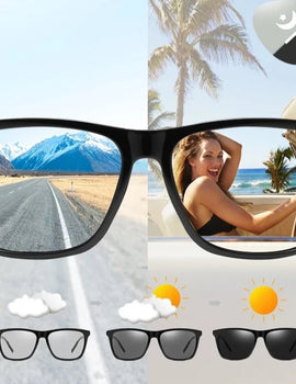 Photochromic Chameleon Sunglasses Women Day and Night Driving Vision