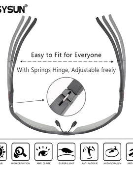 Driving Glasses Photochromic Polarized Sunglasses Men Aluminum Sport Goggle