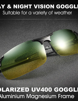 Polarized Driving Sunglasses for Men Day and Night Vision Anti Glare UV400