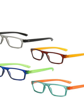 Reading Glasses Rectangular Frame Readers Longer Legs Magnifying Glasses Reading Magnification Strength+1.0 to3.5