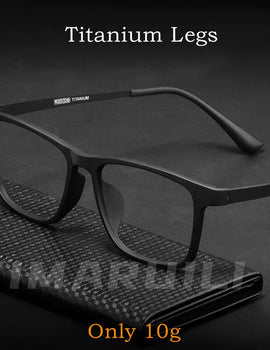 Ultra Light Square Comfortable Large Eyeglasses Pure Titanium Fashion Optical Prescription Glasses Frame Men HR3068
