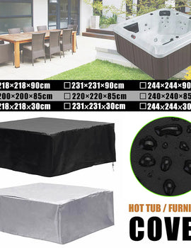 Universal Hot Tub Dust Cover Cap Waterproof UV Proof All-Weather Spa Cover Cap Protector Hotspring Snow Rain Dust Covers