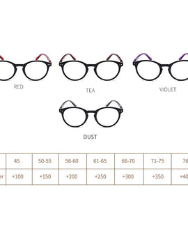 Reading Glasses Women Round Frame PC Reading Glasses for Men Spring Hinge