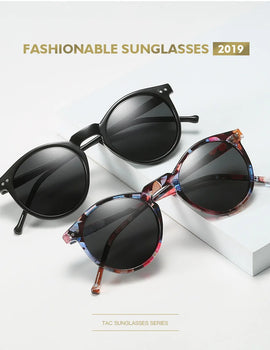 Sun Glasses Stylish Round Frame European American Retro Driving Mirrors Polarized Sun Glasses