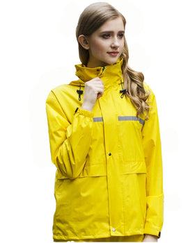 Yellow Raincoats Rain Pants Men and Women Rain Jacket Yellow Bike Thickened Adult Our Door Yellow Raincoat Rain Jacket Girls