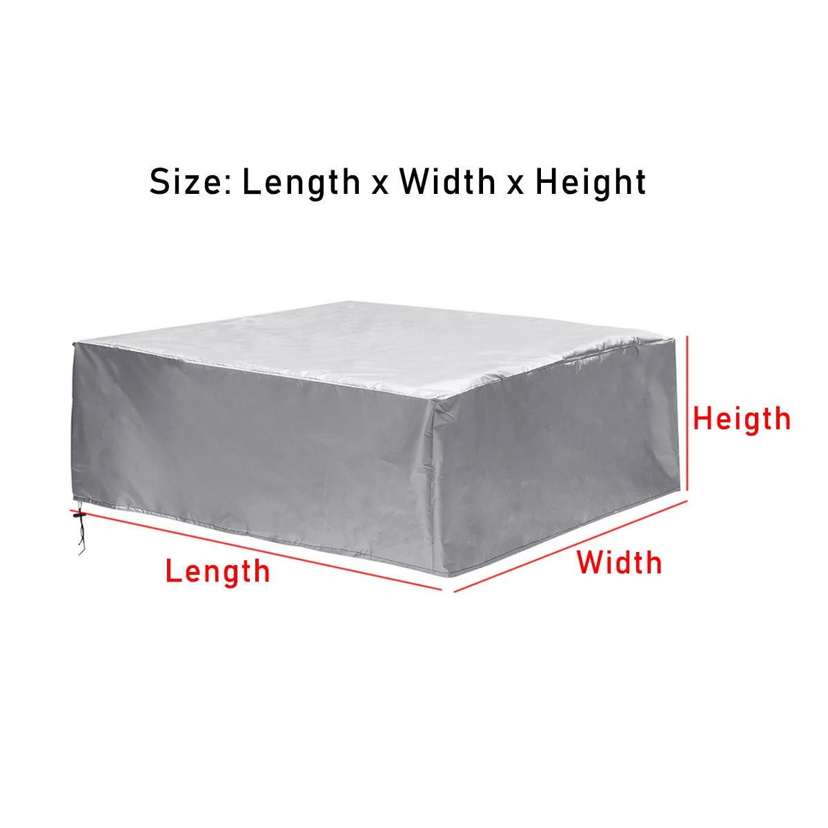 Universal Hot Tub Cover Waterproof UV Resistant Spa Dust Protector All-Weather Outdoor Cover