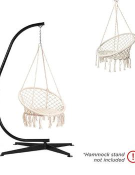 Nordic Style Hammock Chair Tassels Dreamy Round Hanging Chair Cotton Rope Macrame Swing Chairs