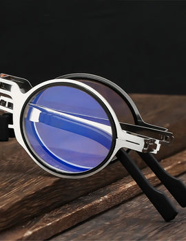 Metal Round Oval Square Presbyopia Folding Reading Glasses Men Anti-Blue Light Blocking Reader Computer Eyeglasses Frame