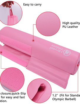 Hip Thrusts Barbell Squat Pad Non-Slip with Thick Foam PU Leather Padding Neck Shoulders Protective Gym Weightlifting Training