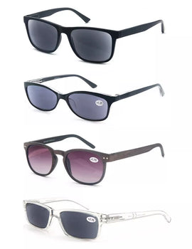 Reading Sun Glasses Square Classic Frame for Outdoors Use Sunglasses Readers Eyeglasses with Diopter Spring Hinge