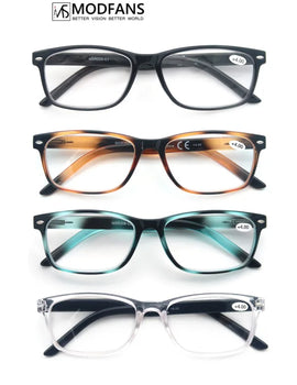 Reading Glasses Men Readers Eyeglasses Classic Rectangle Frame Design Flexible Spring Hinge wirh Diopter +1.0 to +4.0