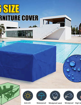 16 Sizes Blue Waterproof Outdoor Patio Garden Furniture Covers 210D Rain Snow Chair covers Sofa Table Chair Dust Proof Cover