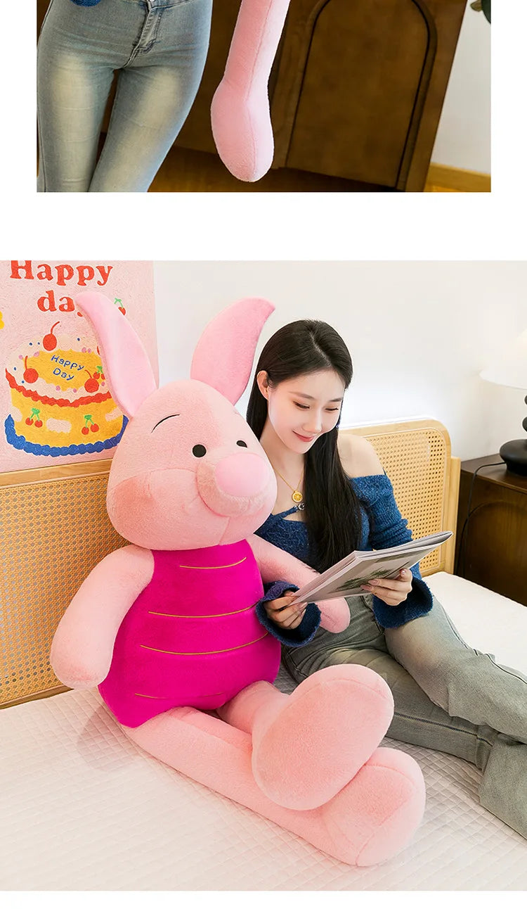 Pink Long Leg Piglet Plush Toy Soft Stuffed Doll 55cm