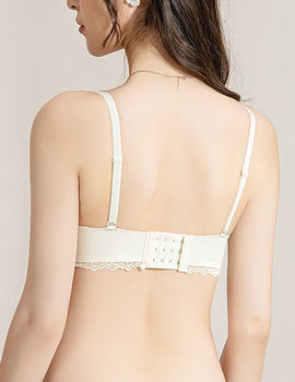 Women’s Brand Low-Cut Push-Up Bra – Soft, Comfortable Wireless Fashion Bralette