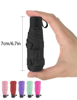 Ultralight Mini Pocket Women's Small Windproof Folding Umbrella Travel Compact Rain Men's Umbrella Sunscreen Umbrella Outdoor Um