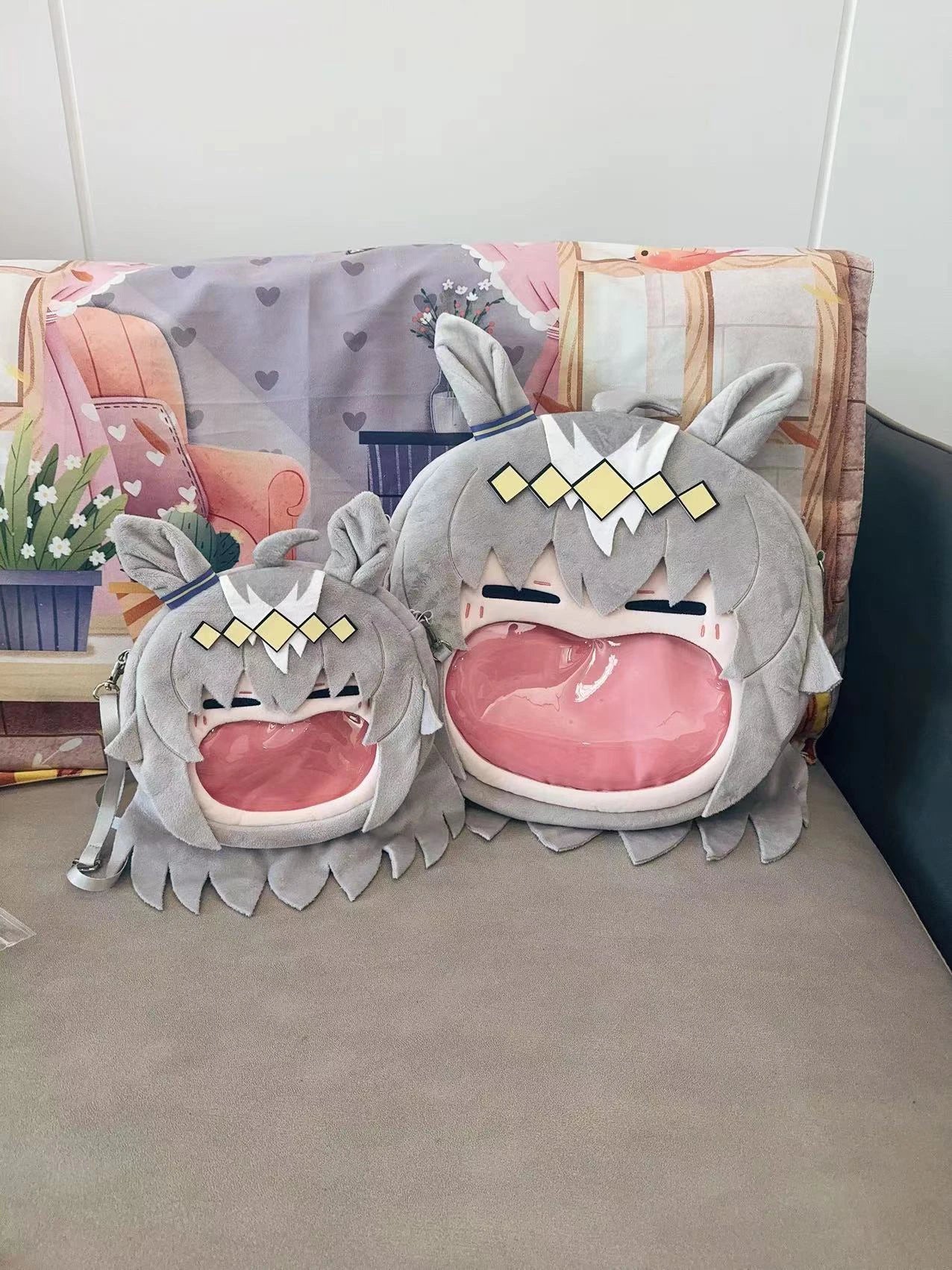 Anime Character Plush Itabag Backpack Soft Shoulder Bag