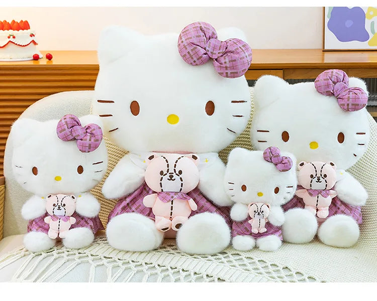 Purple Retro Cat Character Plush Stuffed Doll Toy