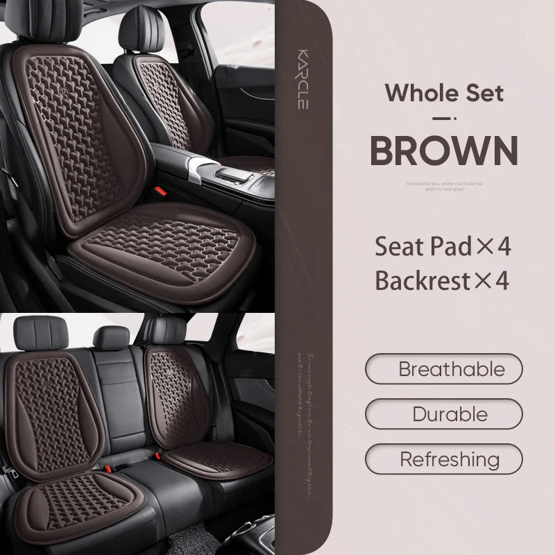 Summer Ice Silk Car Seat Cover Breathable Ice Silk Car Seat Cushion Sweatproof 3D Convex Auto Seat Protector Pads Universal
