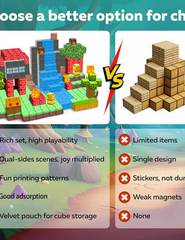 Building Blocks Mine World Cube Set for Boy Girl Age 3+ DIY Model Stem Montessori Sensory Toys Gift