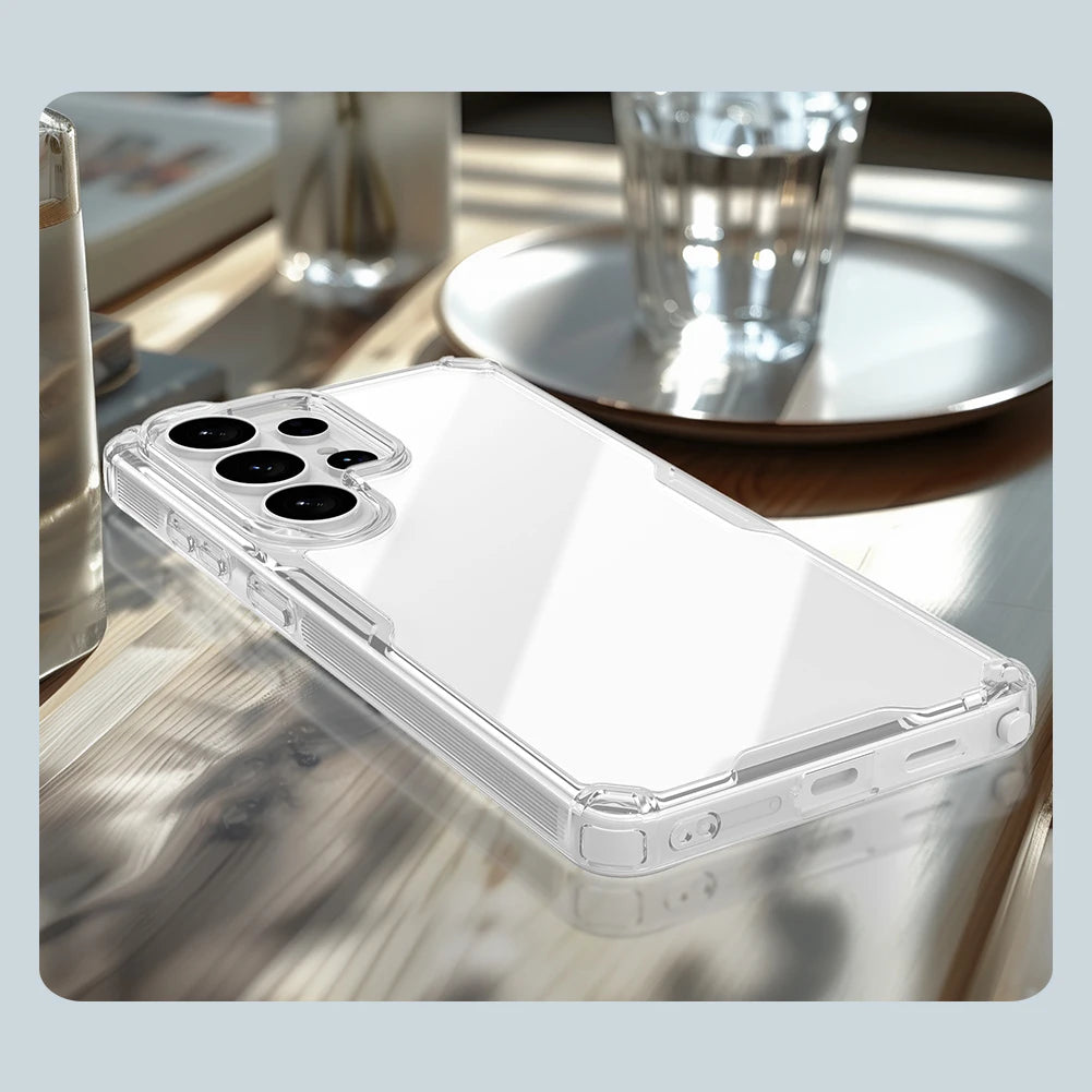 Transparent TPU + PC Soft Case for Samsung Galaxy S26 Ultra / S26 Plus – Silicone Clear Protective Back Cover