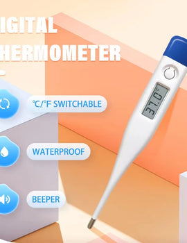 1 PC Digital Thermometer Good Quality Clinical Oral Underarm Rectal Test Adult Fever Temperature Basal Rigid Tip Termometer