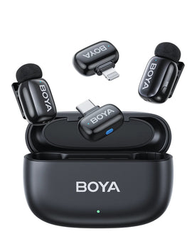 Mini Wireless Lavalier Microphone for iPhone 15/16 Series Android Type-C Smartphones Mirroless Cameras Video Recording