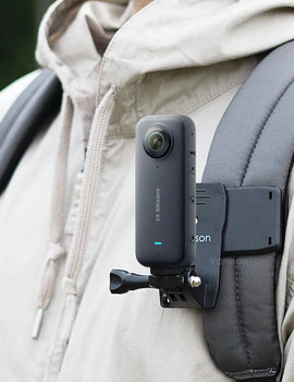 Backpack Clip for Insta360 x3 for GoPro Hero 11 10 9 Camera 360° Rotate Shoulder Belt Mount Accessories for Dji Action